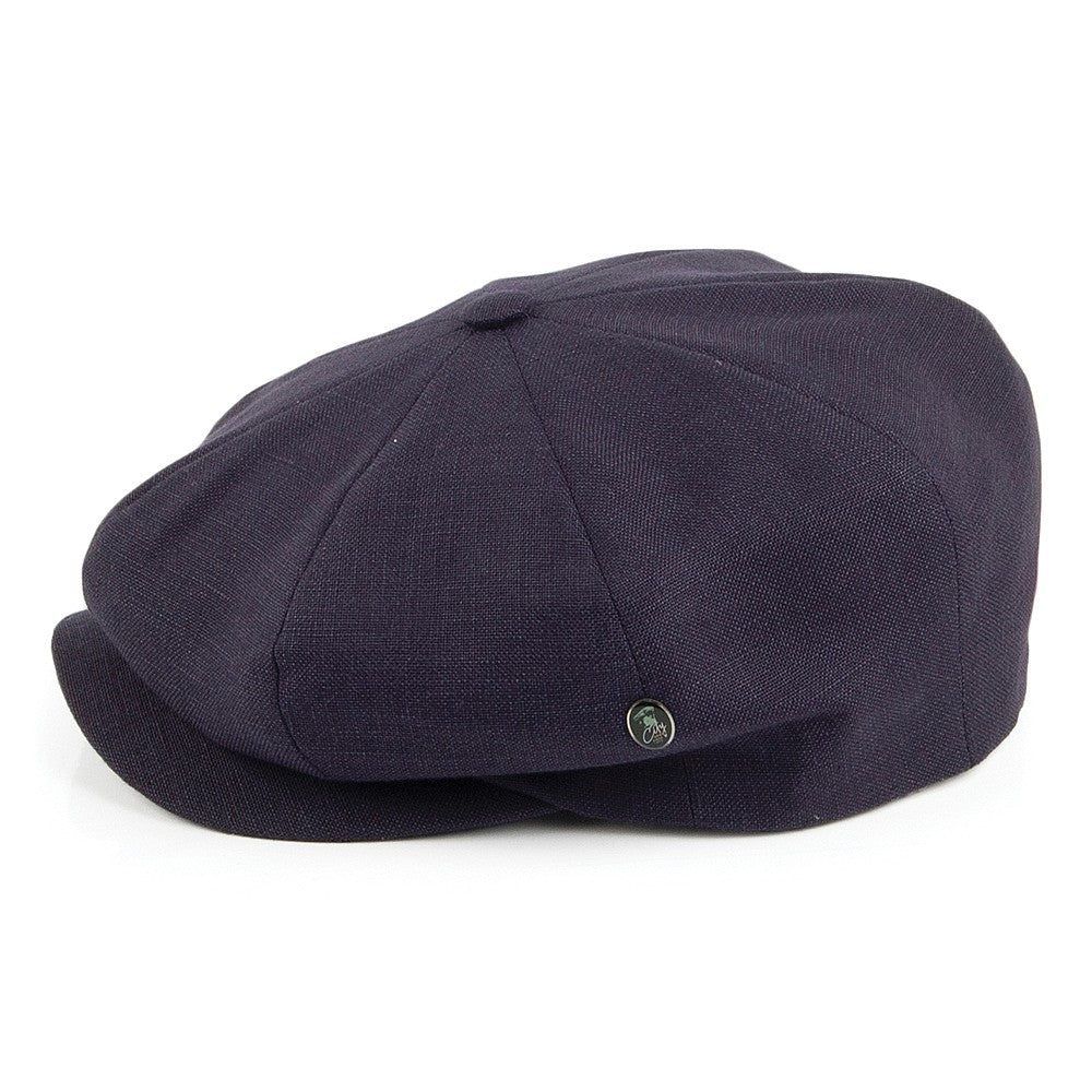 Casquette Gavroche en Lin bleu marine CITY SPORT
