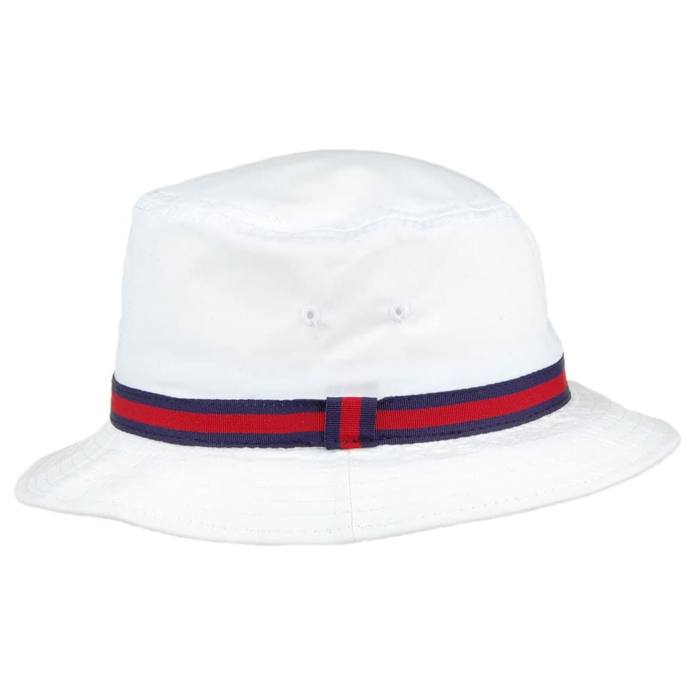 Chapeau Bob Hydrofuge à Rayures blanc DORFMAN PACIFIC