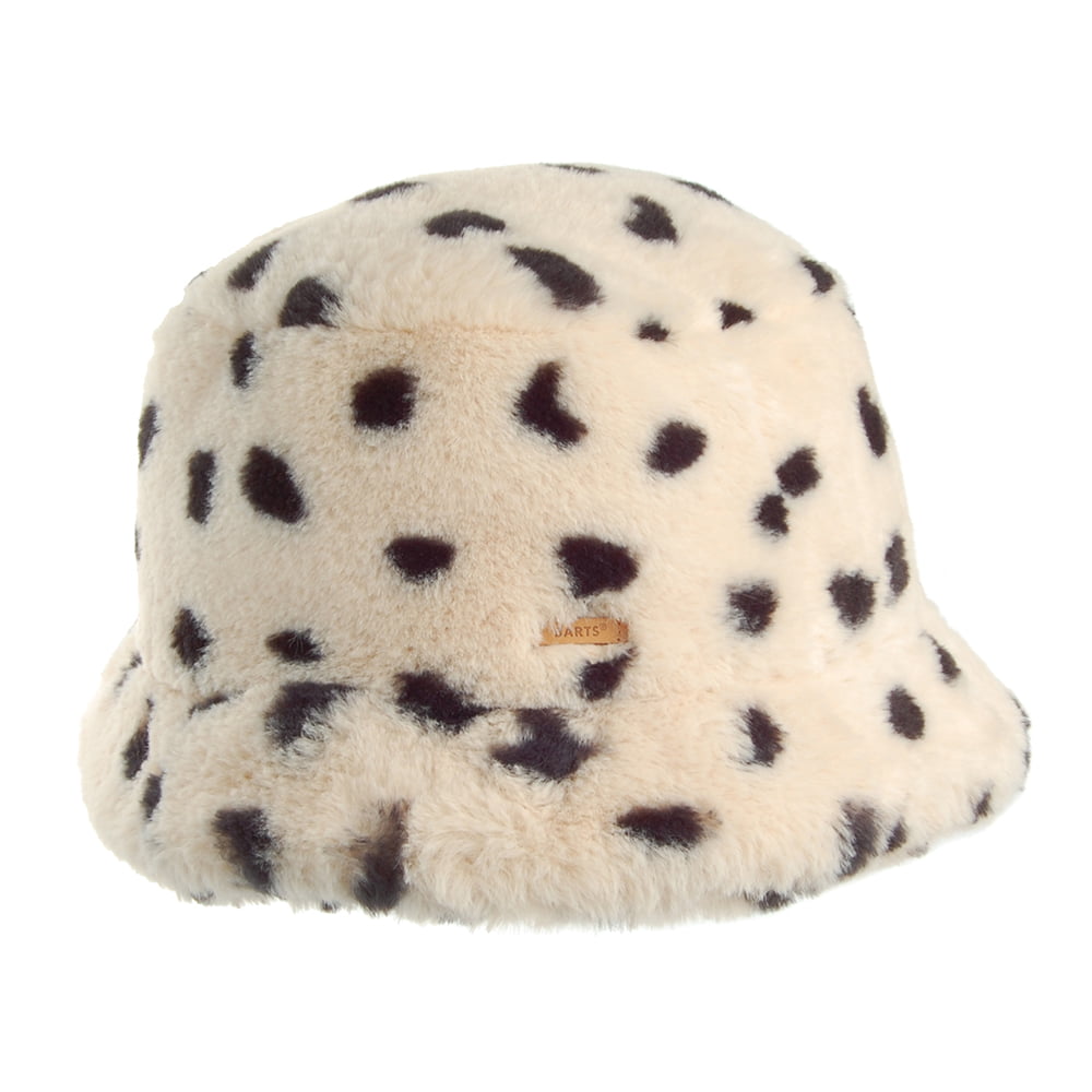 Chapeau Bob en Fausse Fourrure Dalmatien Bretia crème-noir BARTS