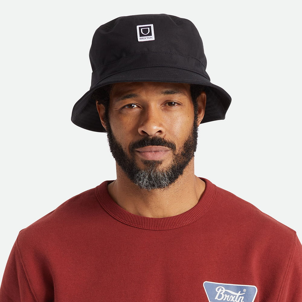 Chapeau Bob Pliable Beta en Coton noir BRIXTON