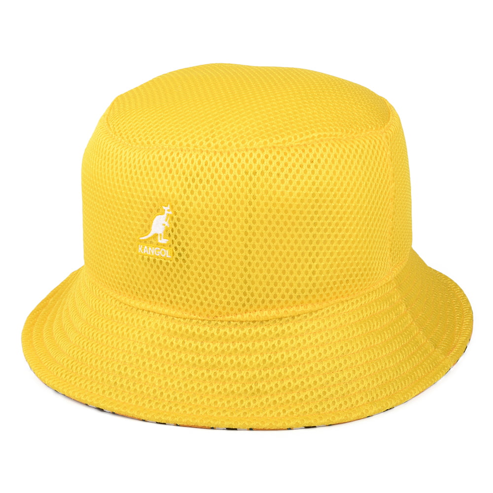 Chapeau Bob Réversible à Motif Double Special moutarde KANGOL