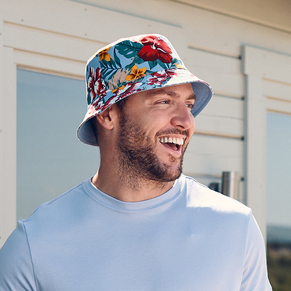 Chapeau Bob en Coton Réversible bleu ciel FAILSWORTH