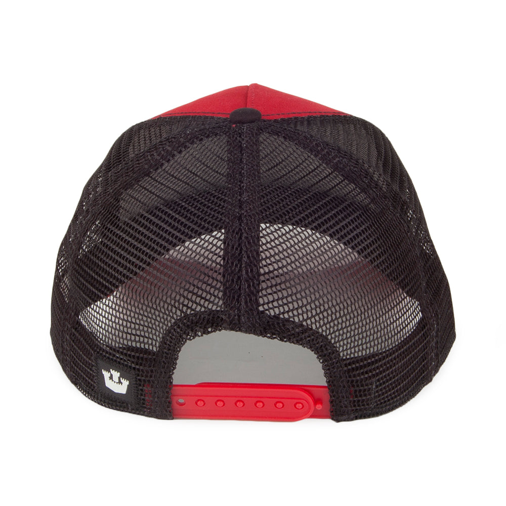Casquette Trucker Pecker rouge-noir GOORIN