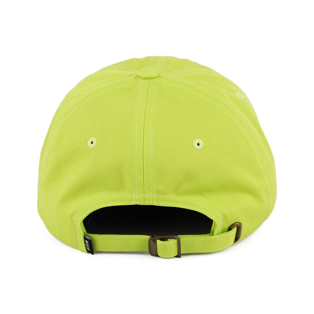 Casquette à Visière Incurvée en Coton Original Logo citron vert HUF