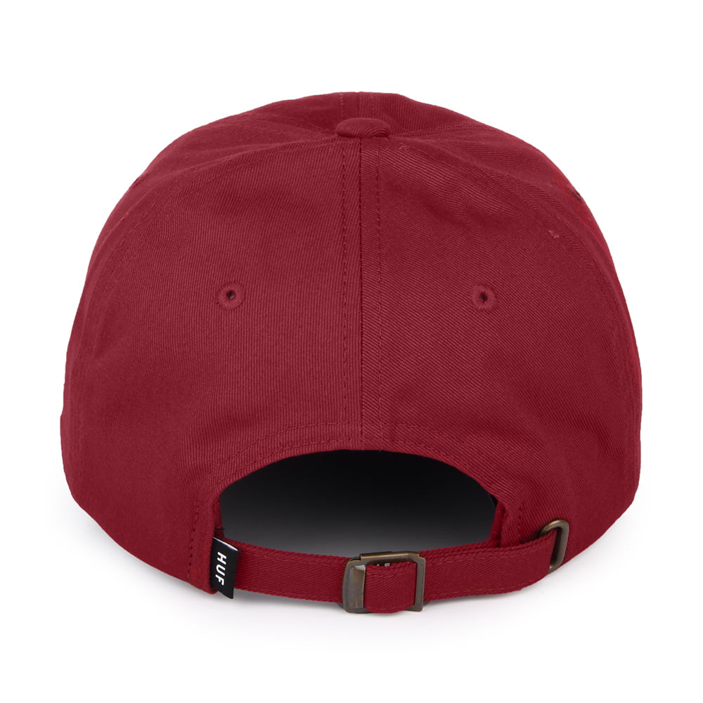 Casquette à Visière Incurvée en Coton Original Logo bordeaux HUF