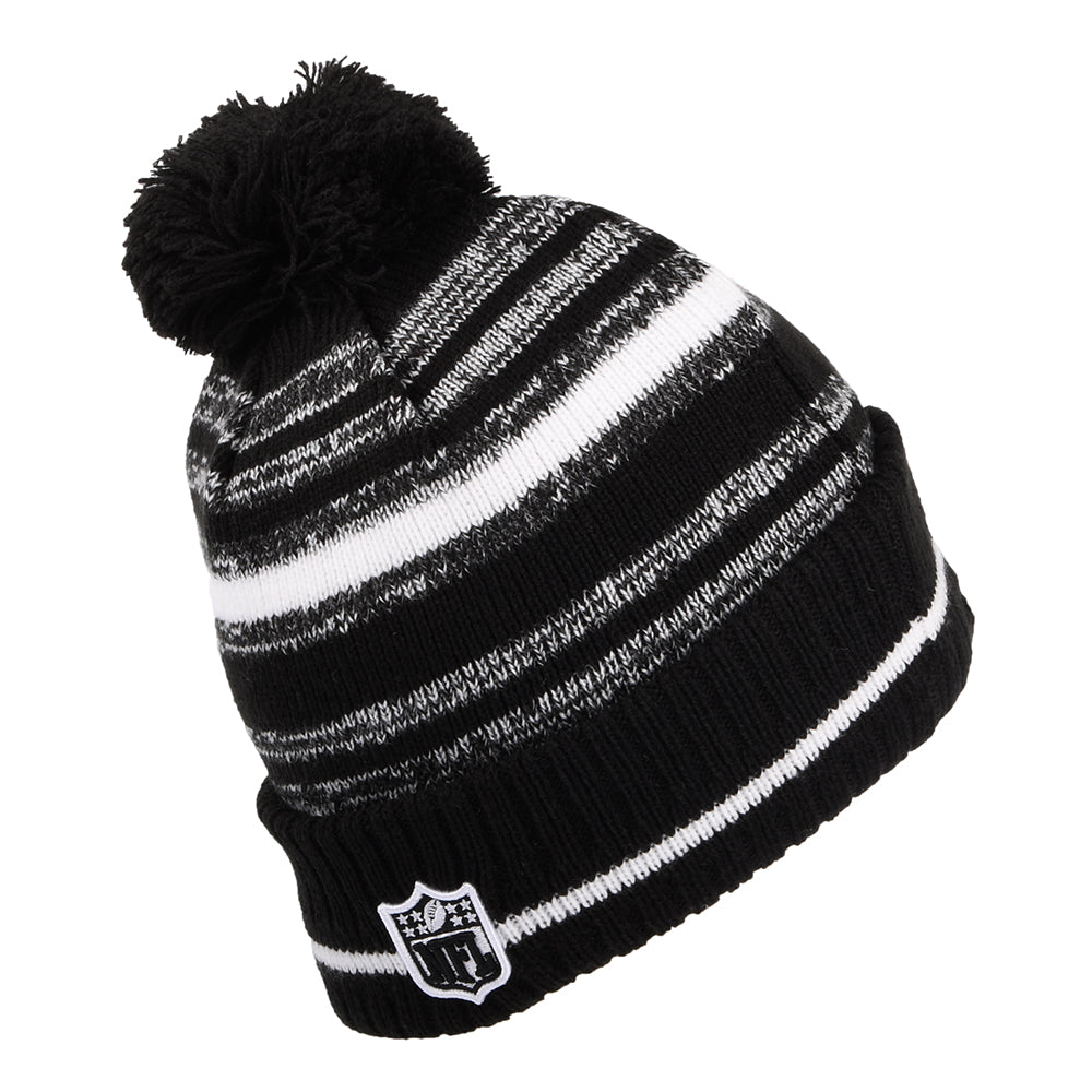 Bonnet à Pompon NFL Sport Knit Detroit Lions noir-blanc NEW ERA