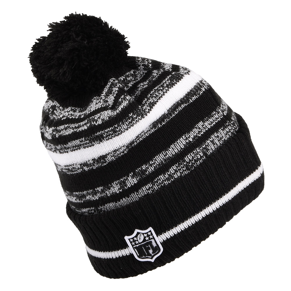 Bonnet à Pompon NFL Sport Knit Miami Dolphins noir-blanc NEW ERA