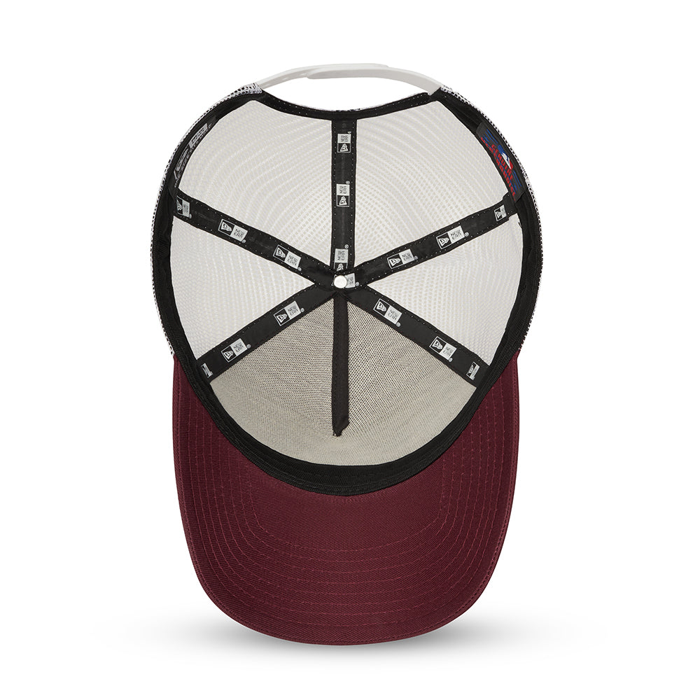 Casquette Trucker A-Frame 9FORTY MLB NY Yankees bordeaux-blanc NEW ERA