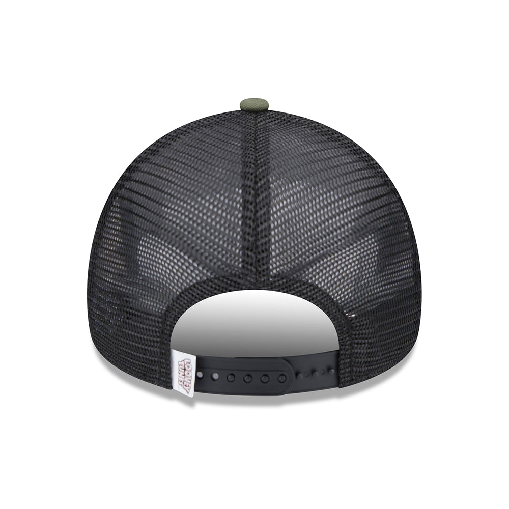 Casquette Trucker A-Frame Looney Tunes Sylvestre et Titi olive-noir NEW ERA