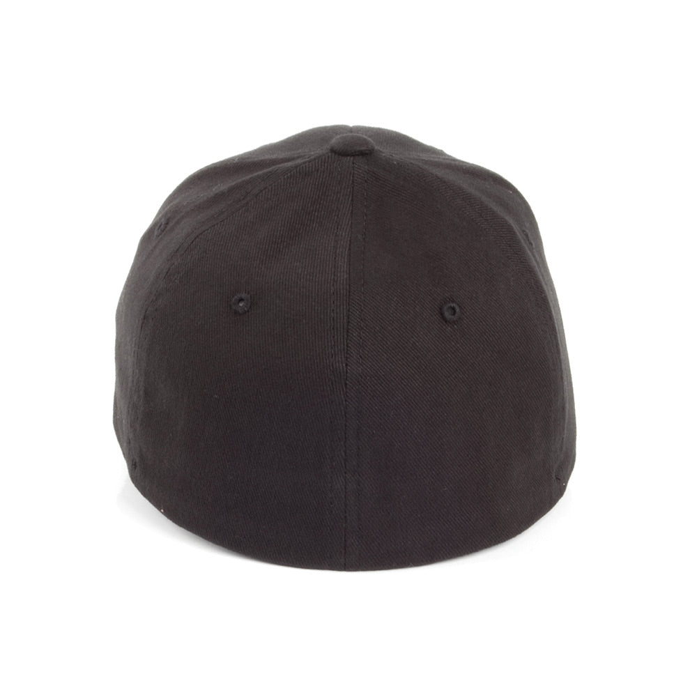 Casquette en Coton Sergé Brossé Mid-Pro noir FLEXFIT