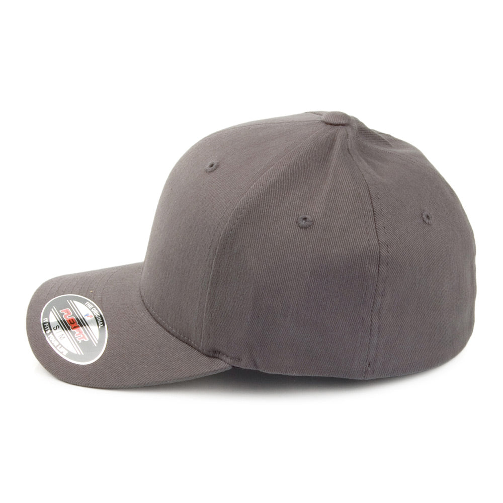 Casquette en Coton Sergé Brossé Mid-Pro gris FLEXFIT