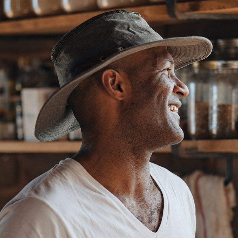 Chapeau Été Pliable En Coton Et Chanvre TMH55 Mash Up marron TILLEY