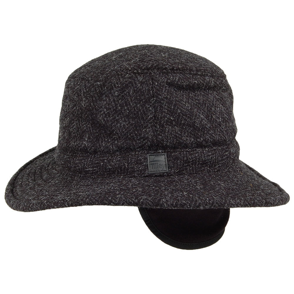 Chapeau Hiver en HARRIS TWEED TW2HT anthracite TILLEY