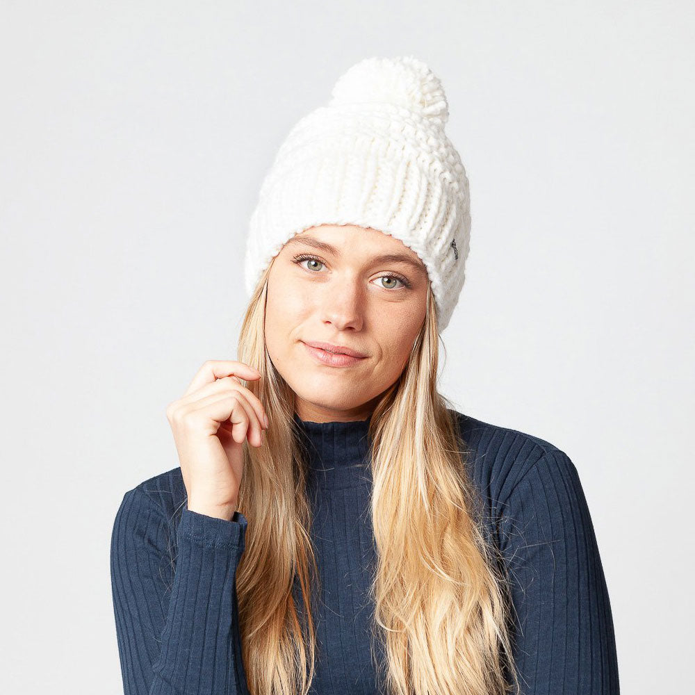 Bonnet à Pompon Jasmin blanc hiver BARTS