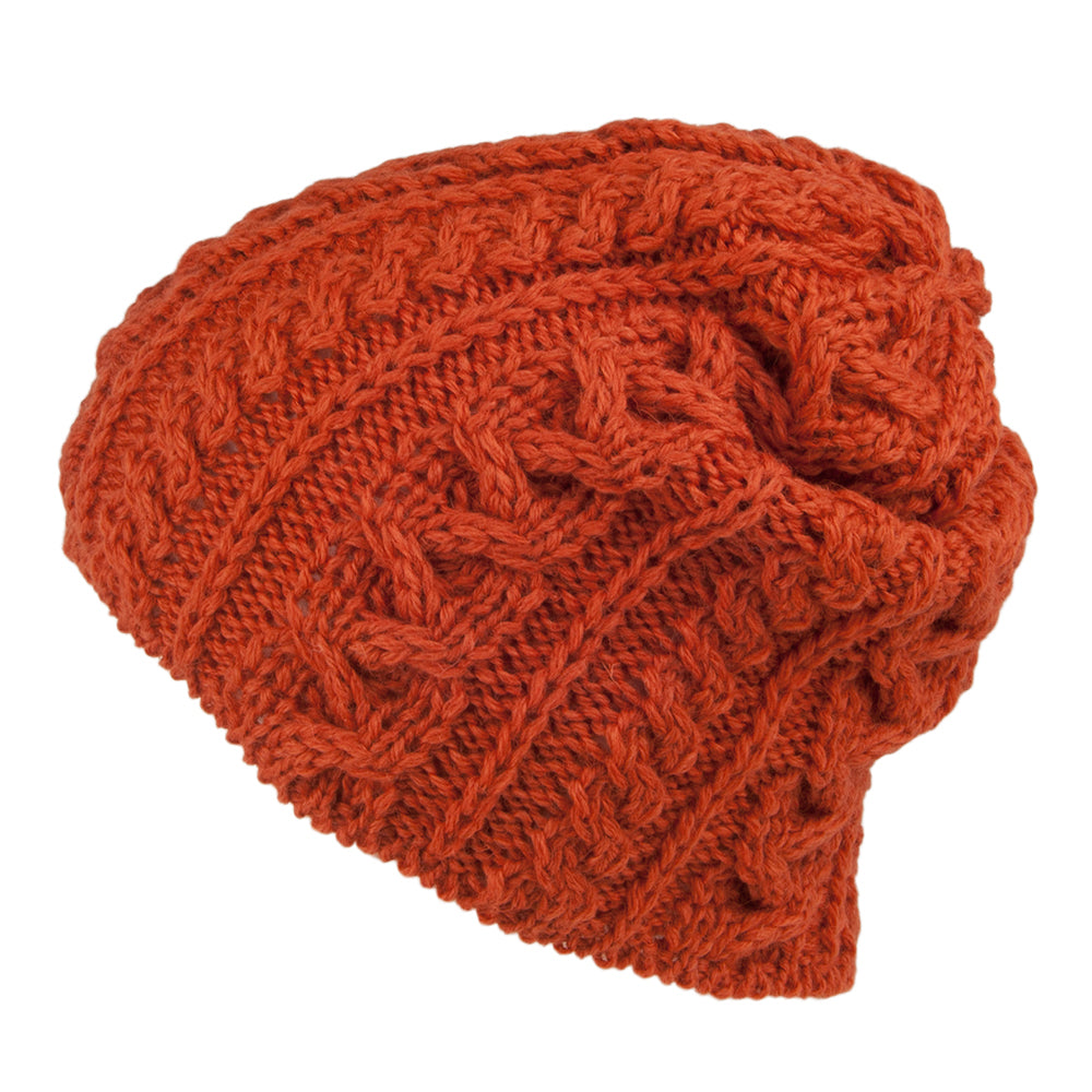 Bonnet Long en Laine Anglaise ocre HIGHLAND 2000
