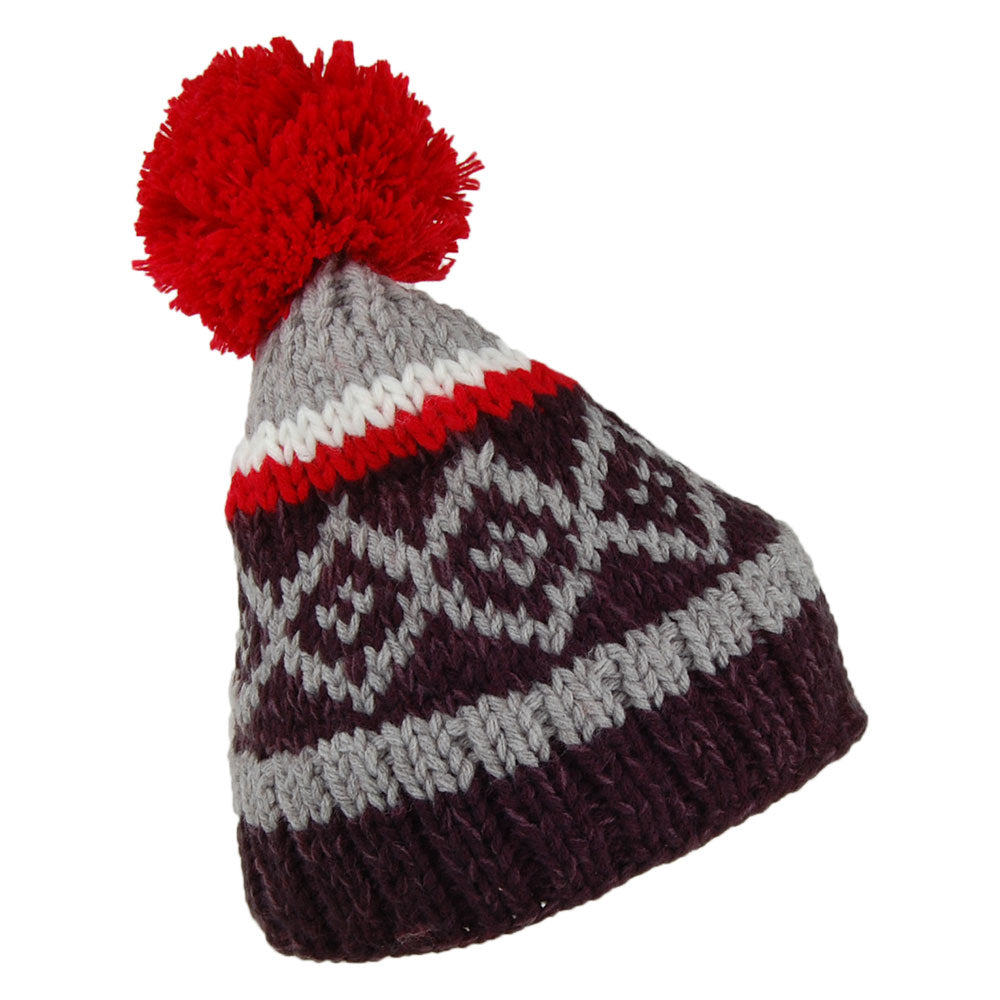 Bonnet à Pompon Issak bleu marine-gris BARTS