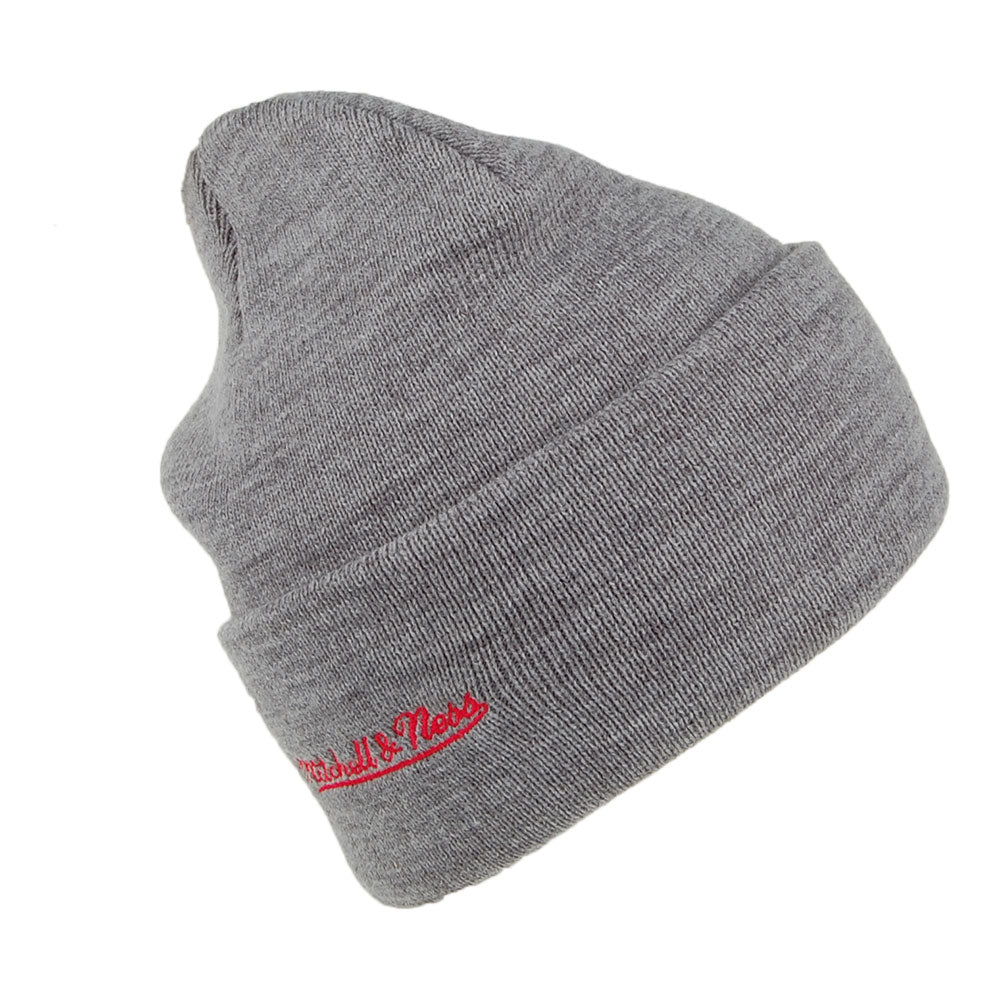 Bonnet NBA Team Logo Cuff Knit Detroit Pistons gris MITCHELL & NESS