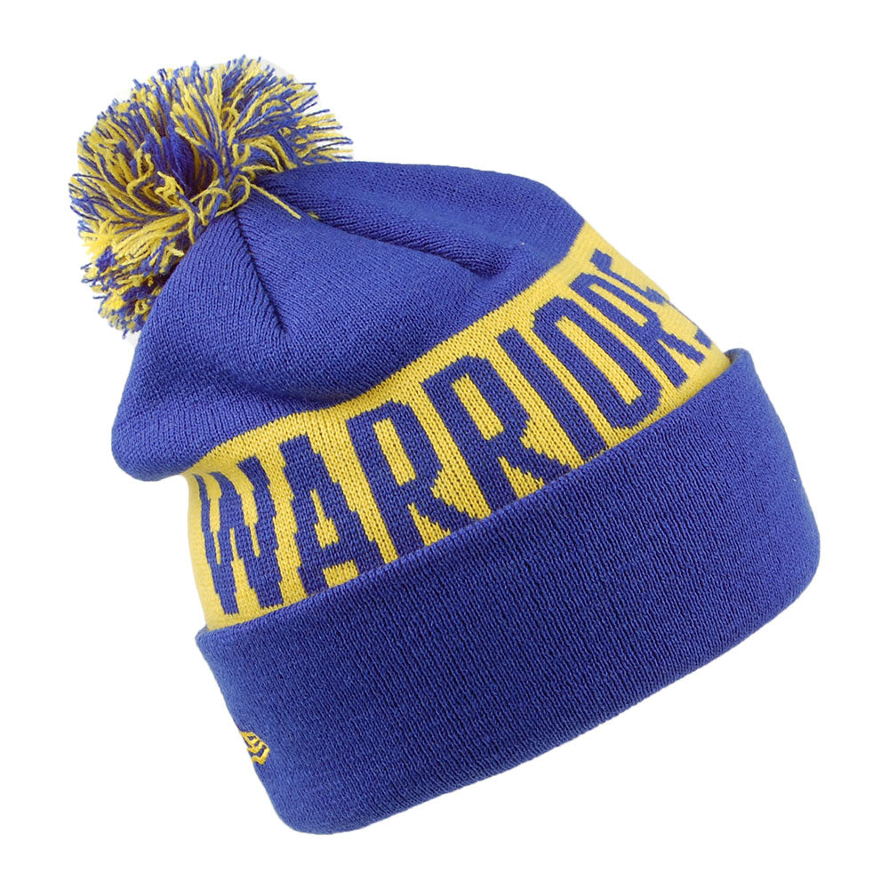 Bonnet à Pompon NBA Team Tonal Knit Golden State Warriors bleu-jaune NEW ERA