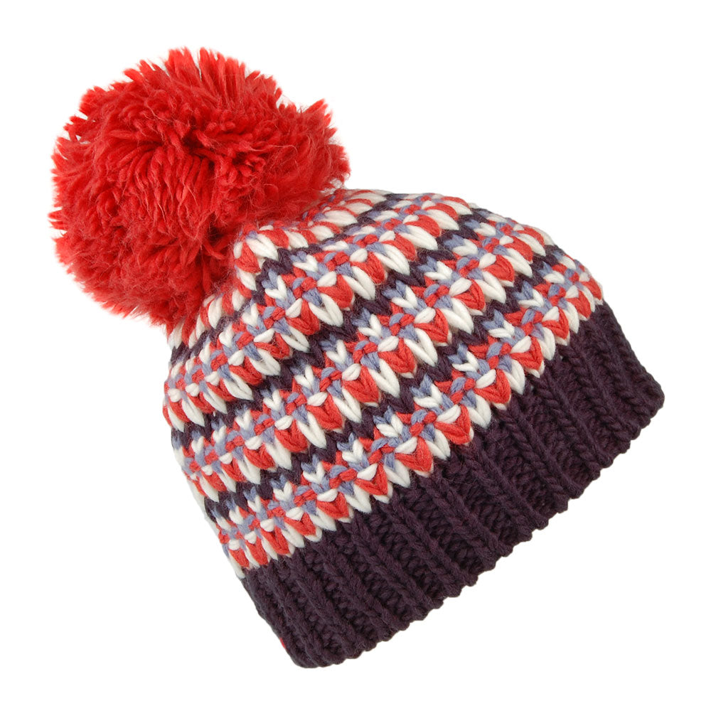 Bonnet à Pompon Melapie rouille-bleu BARTS
