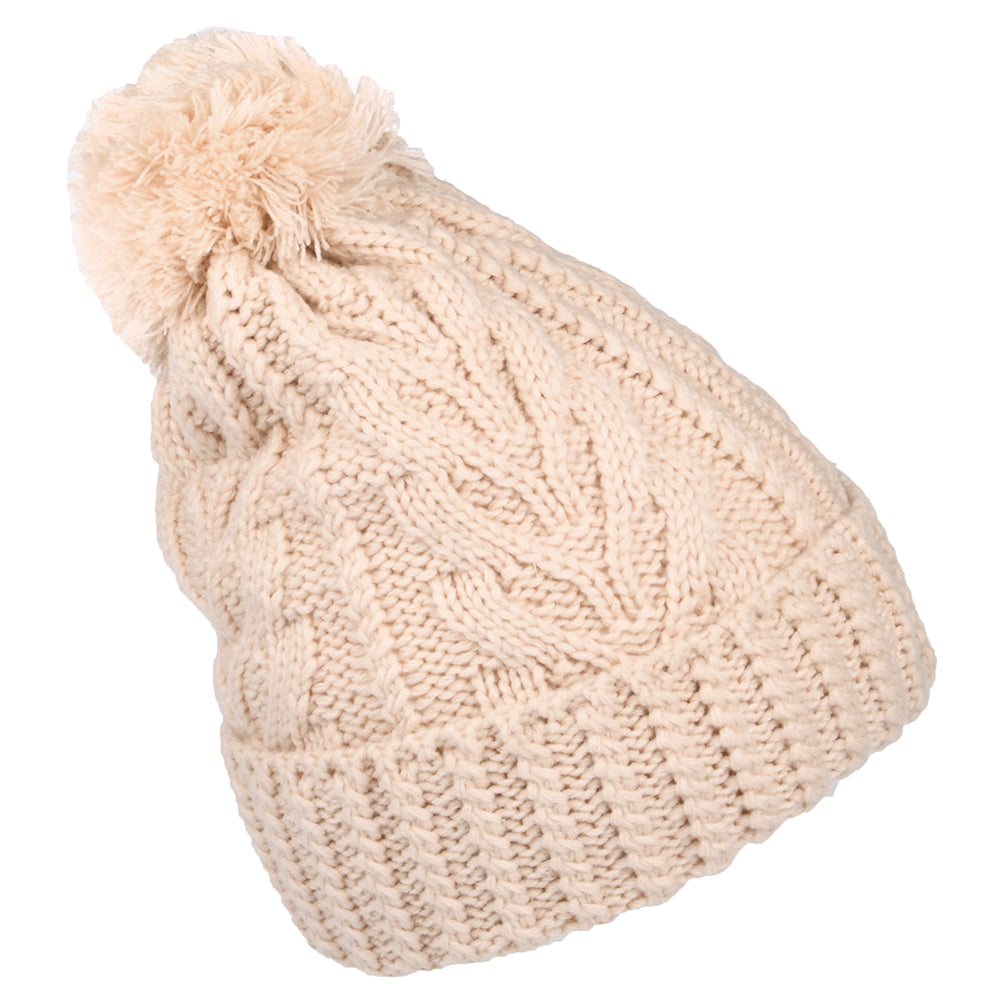 Bonnet à Pompon à Torsades Premium rose TIMBERLAND