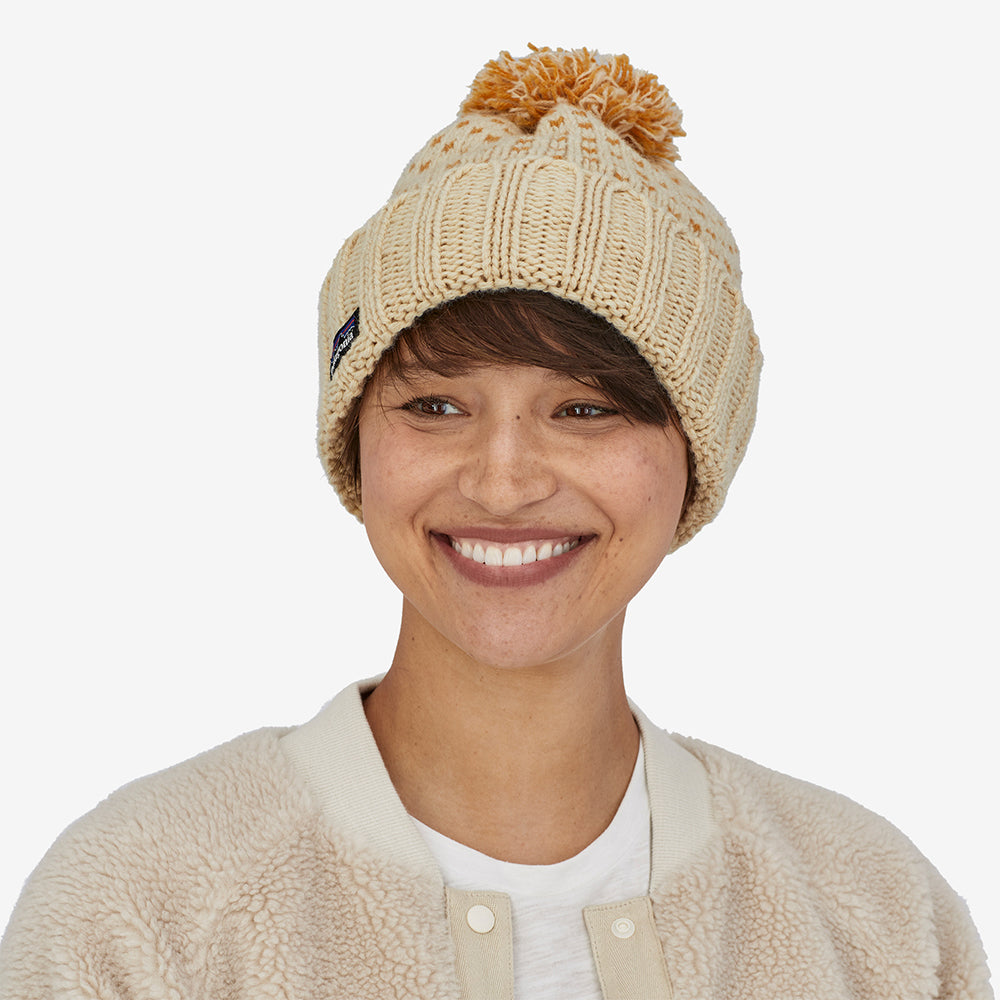 Bonnet à Pompon en Laine Recyclée Snowbelle naturel PATAGONIA