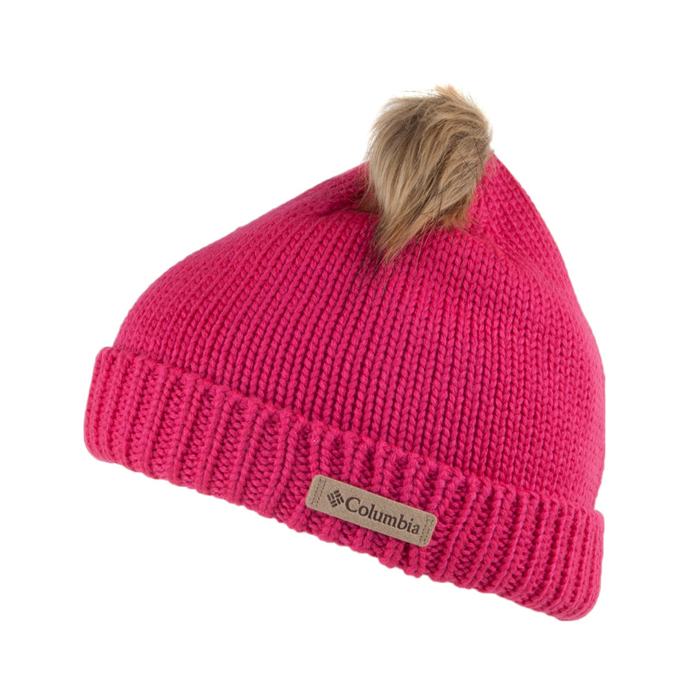 Bonnet à Pompon Double Snow Problem rose COLUMBIA