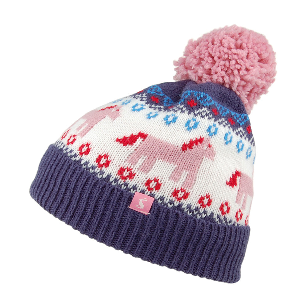 Bonnet à Pompon Enfant Fallbury bleu marine JOULES