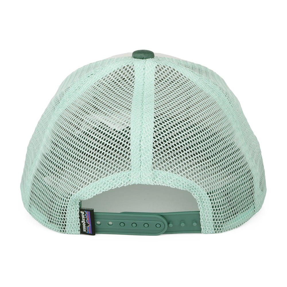 Casquette Trucker Enfant en Coton Bio Rambler blanc-turquoise PATAGONIA