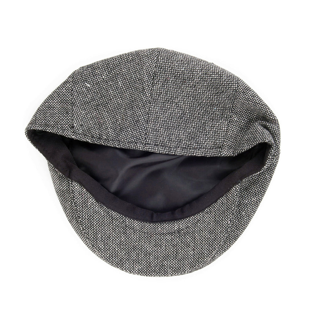 Casquette Plate Marl Tweed noir JAXON & JAMES - VENTE EN GROS