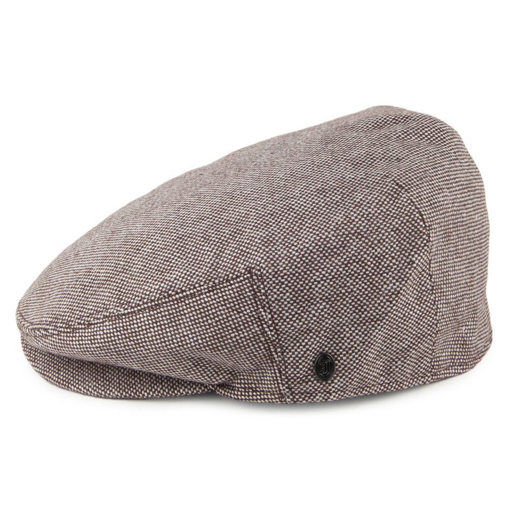 Casquette Plate Marl Tweed marron JAXON & JAMES - VENTE EN GROS