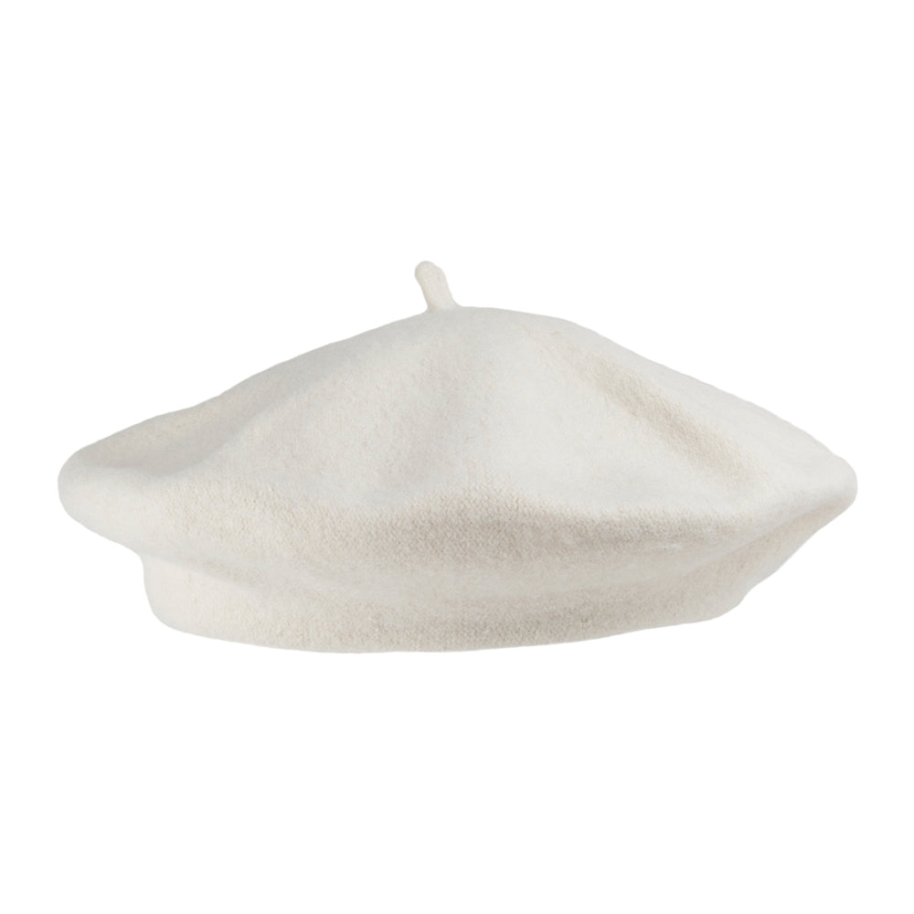 Béret Tendance en Laine blanc cassé - VENTE EN GROS