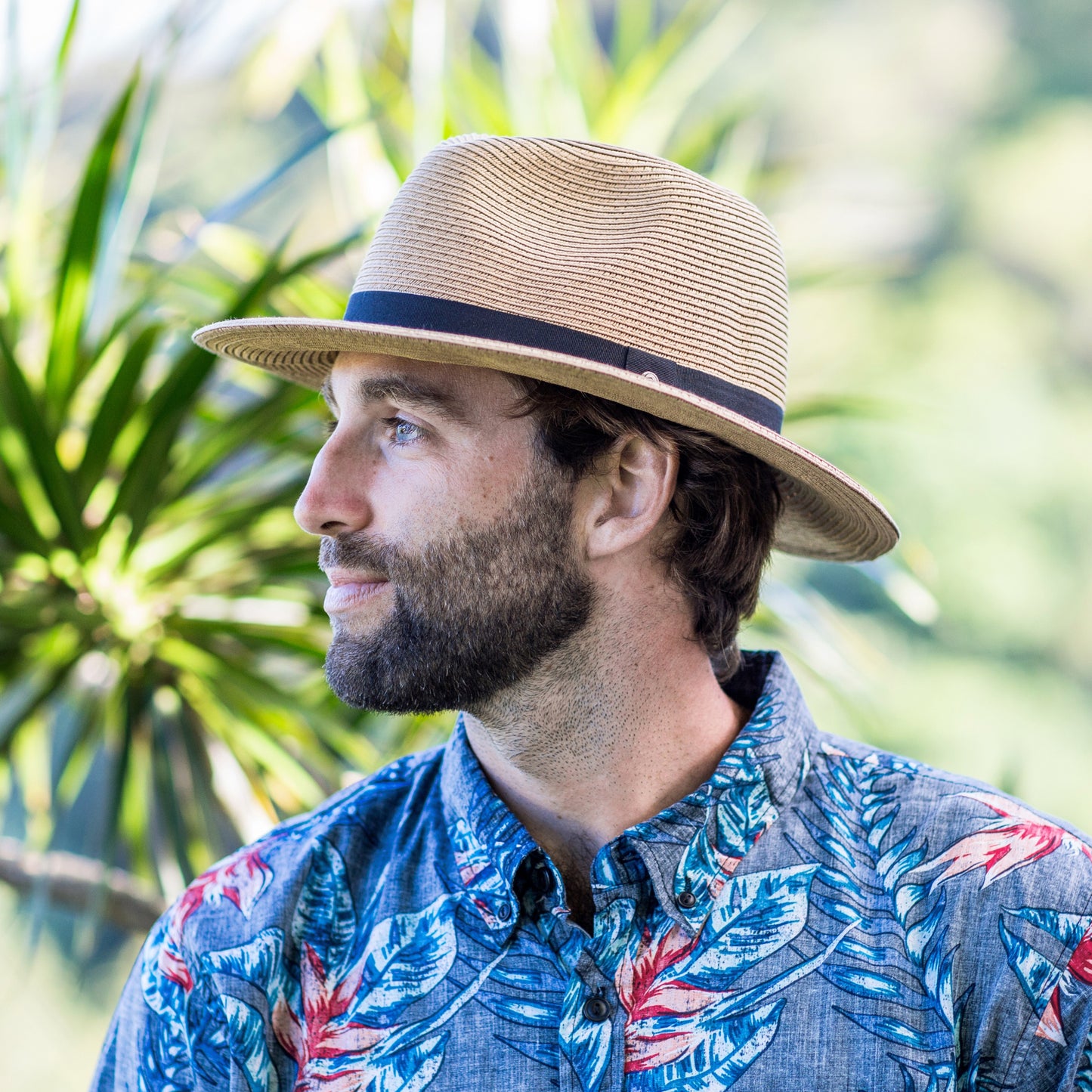 Chapeau Fedora en Paille Toyo Havana beige sable SUNDAY AFTERNOONS