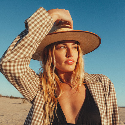 Chapeau de Cowboy en Paille Jo Rancher naturel-beige sable BRIXTON