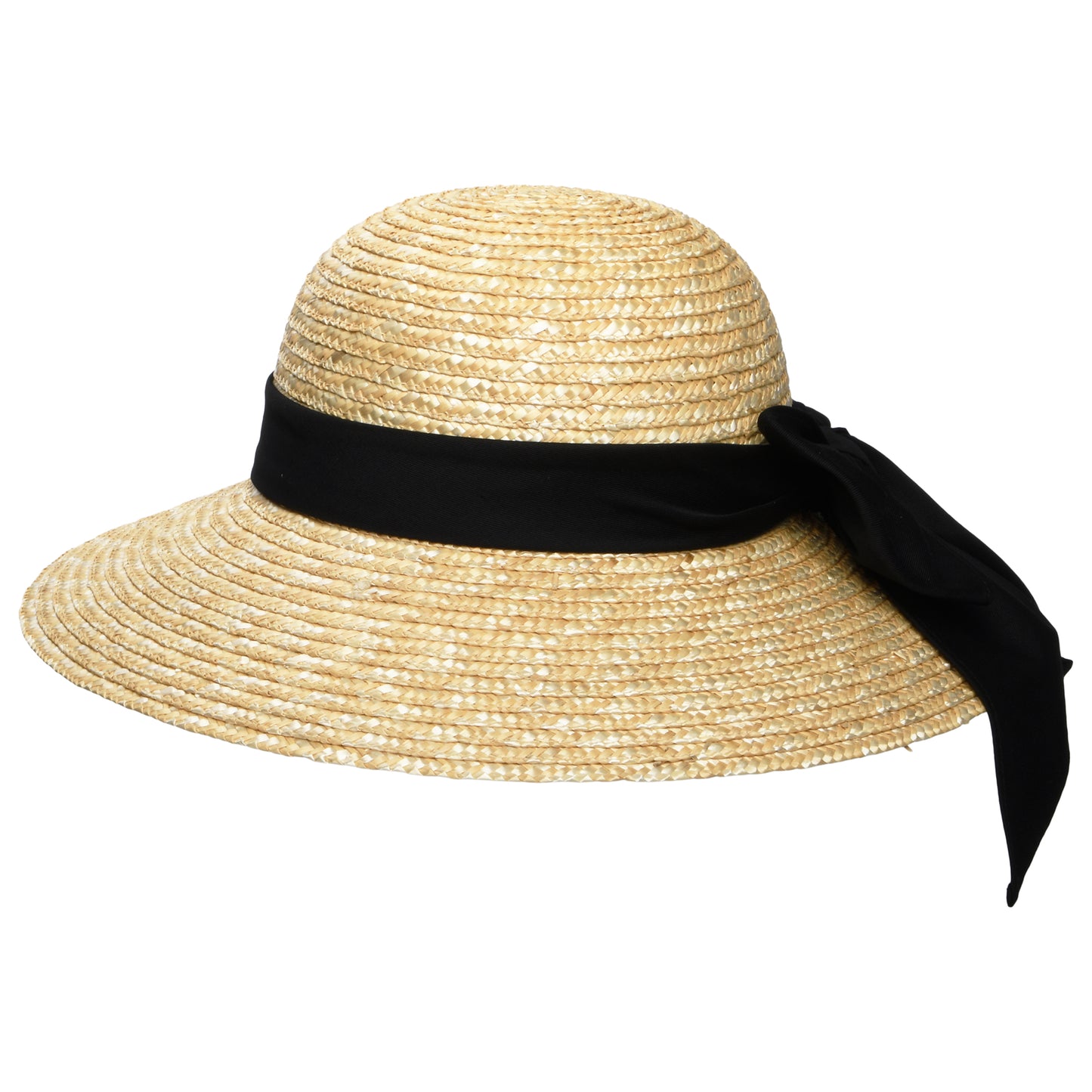 Chapeau Été Canotier en Paille Milan II naturel SUR LA TÊTE