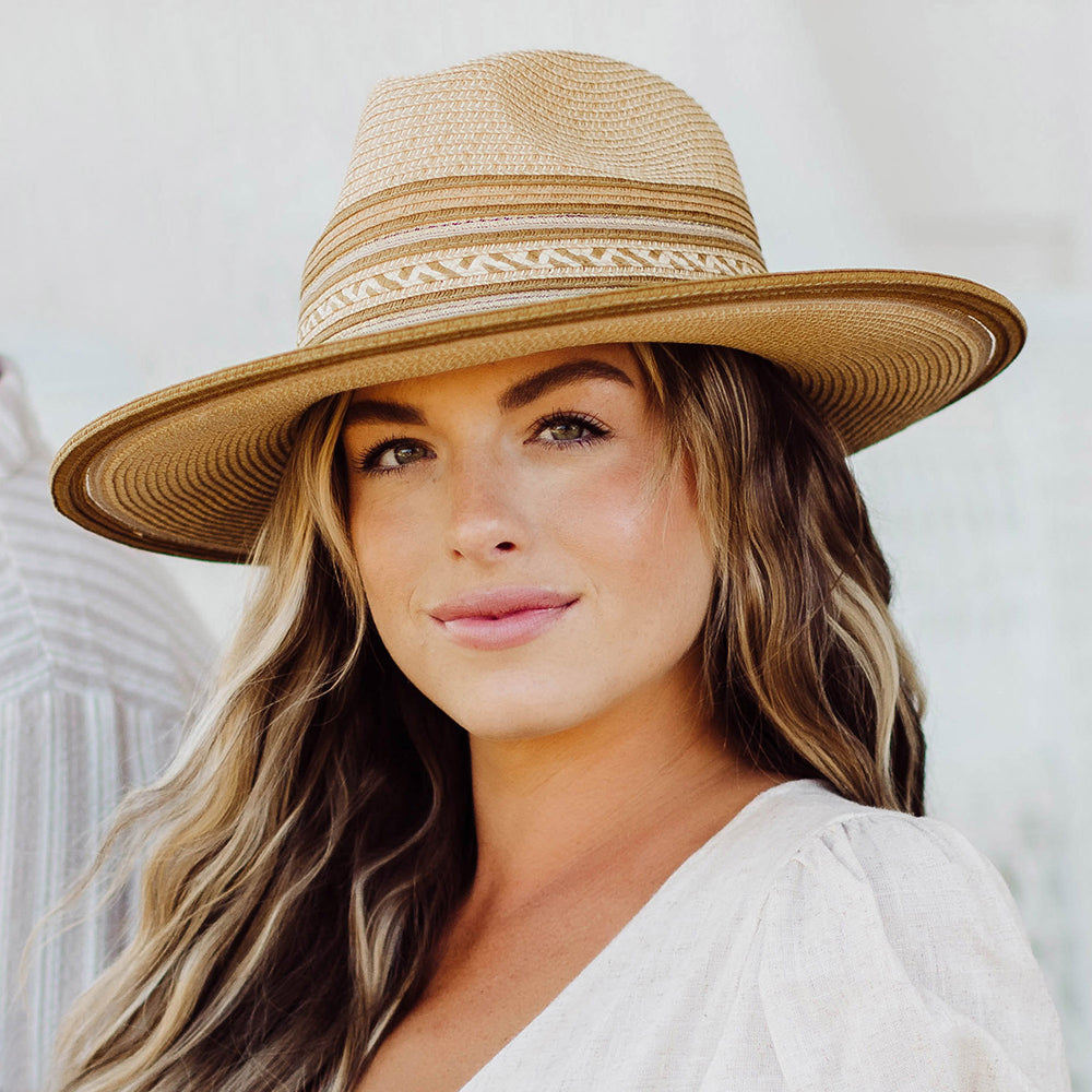 Chapeau Fedora Safari en Paille Toyo Alento naturel SCALA