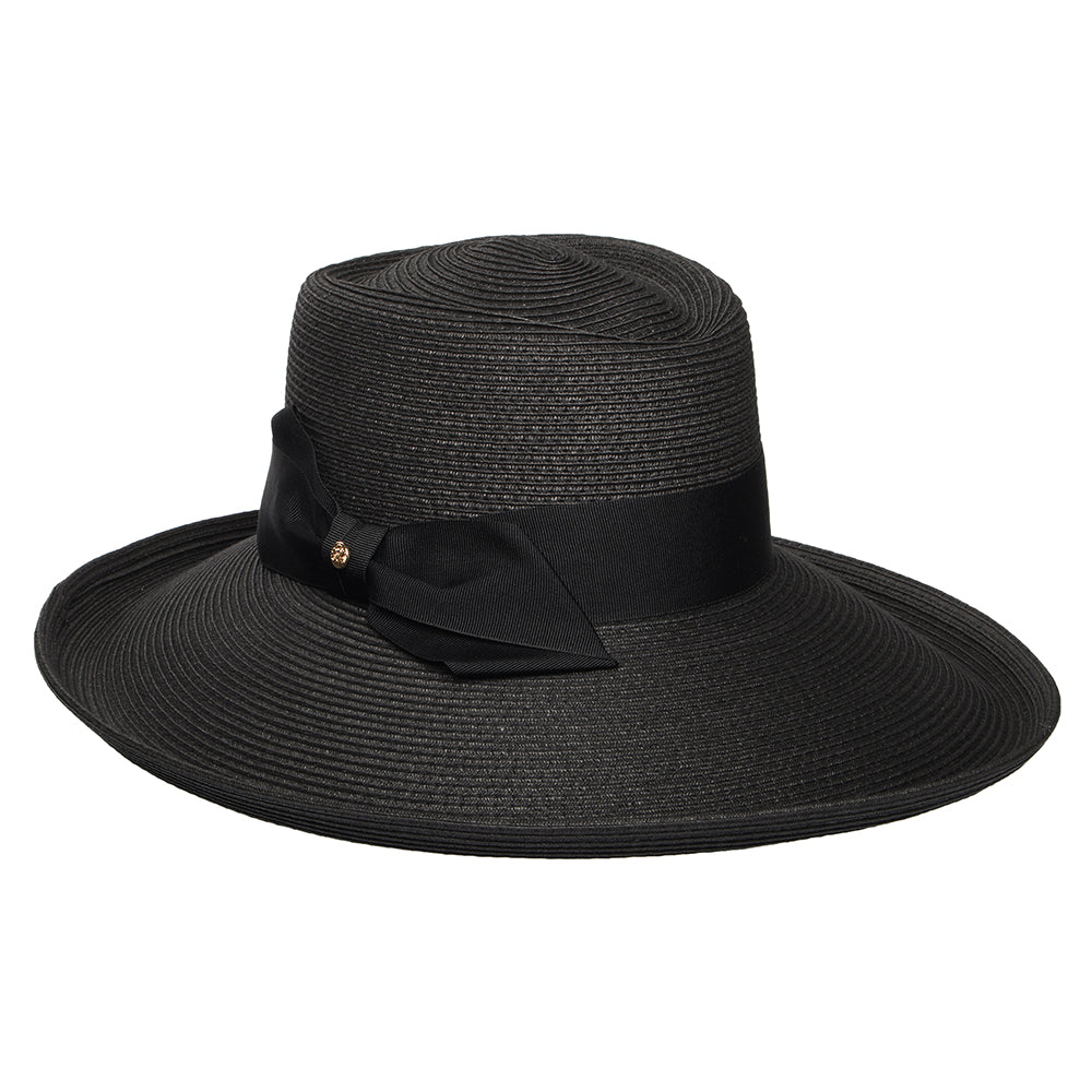Chapeau Été en Paille avec Nœud Sissinghurst noir FAILSWORTH
