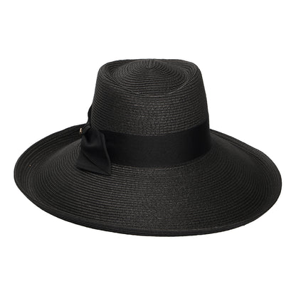 Chapeau Été en Paille avec Nœud Sissinghurst noir FAILSWORTH