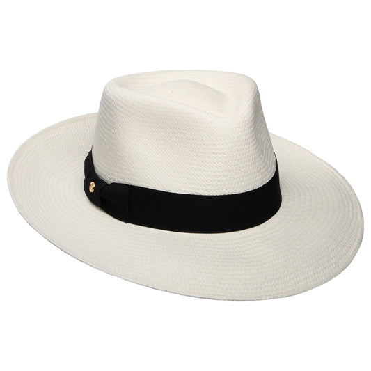 Chapeau Fedora Panama Chatsworth décoloré-noir FAILSWORTH
