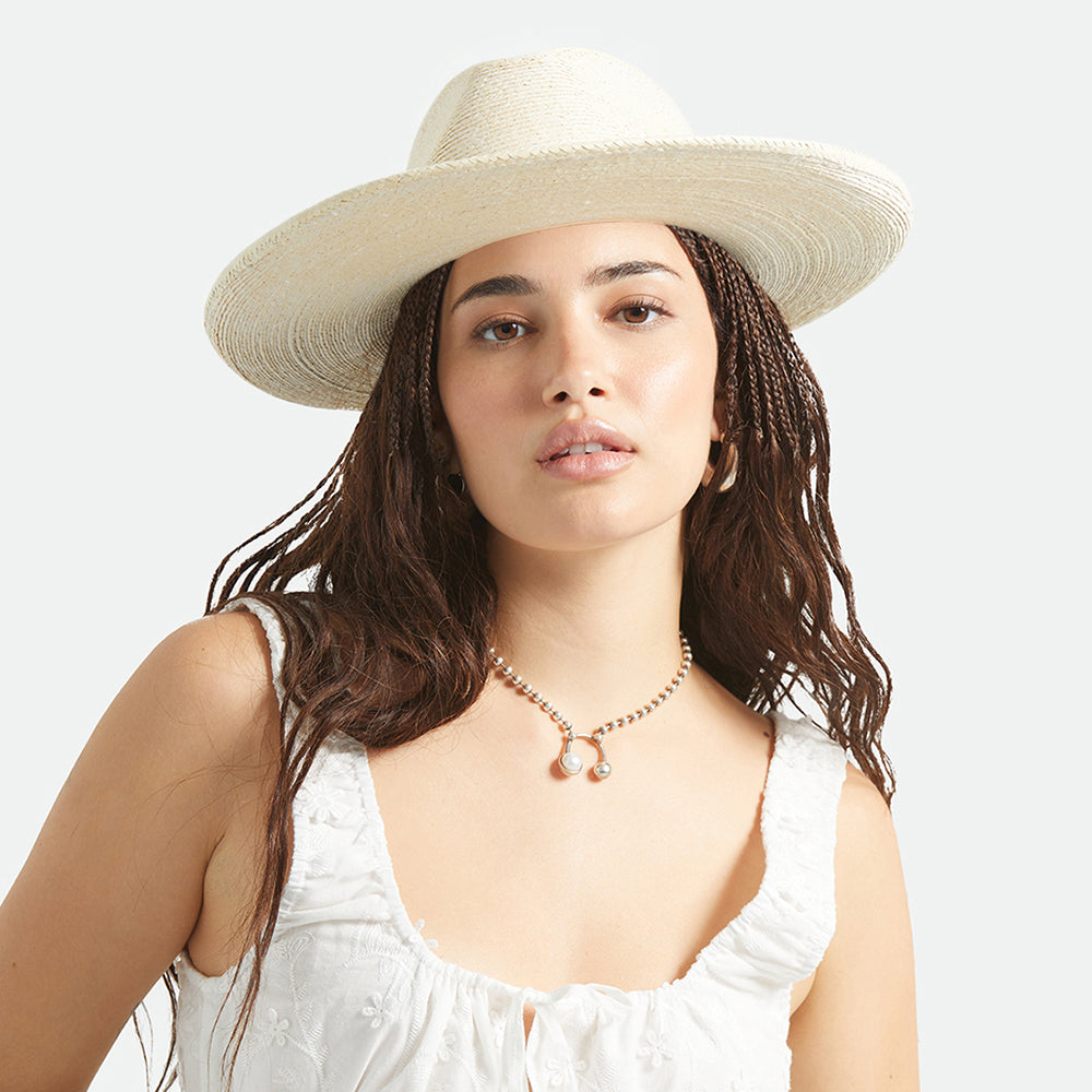 Chapeau Fedora Rancher en Paille Marlow ivoire BRIXTON