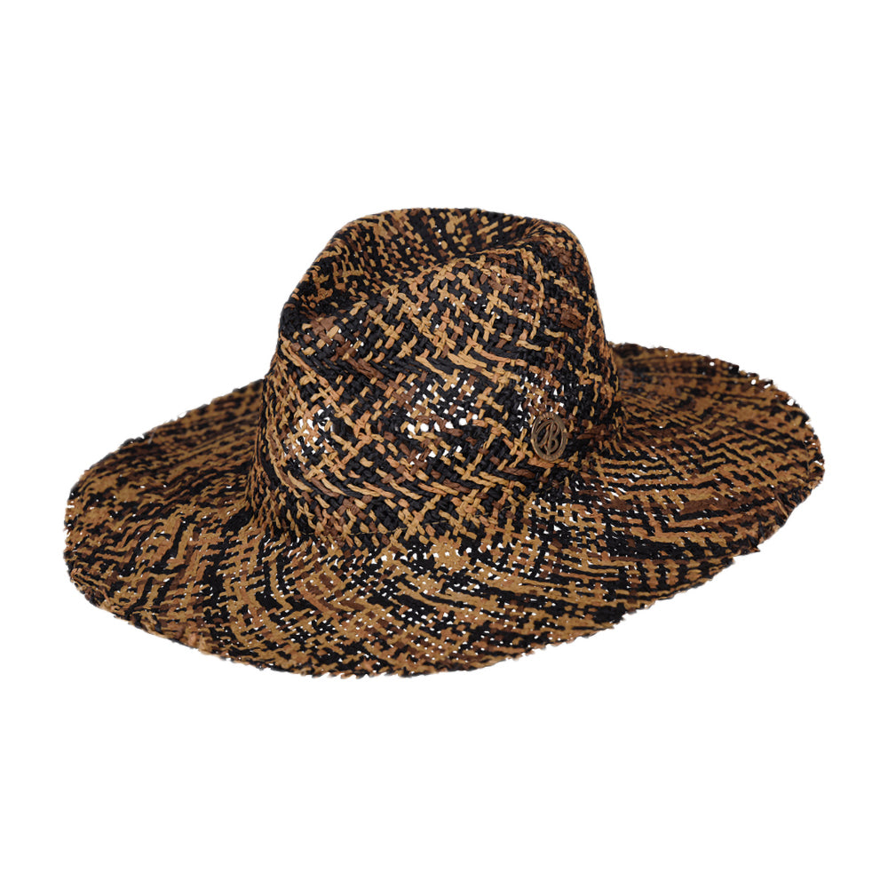 Chapeau Fedora en Paille Toyo Cozie marron-noir BARTS