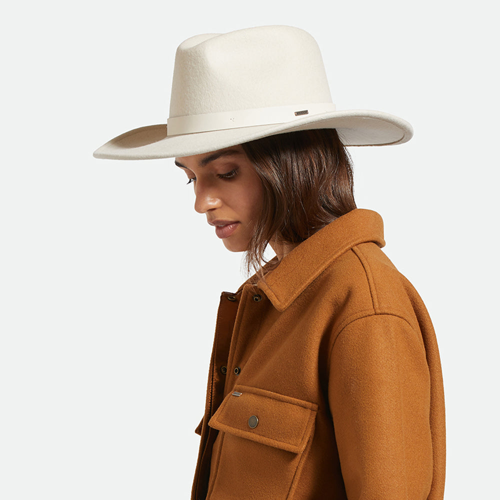Chapeau Fedora en Laine Feutrée Harper crème BRIXTON