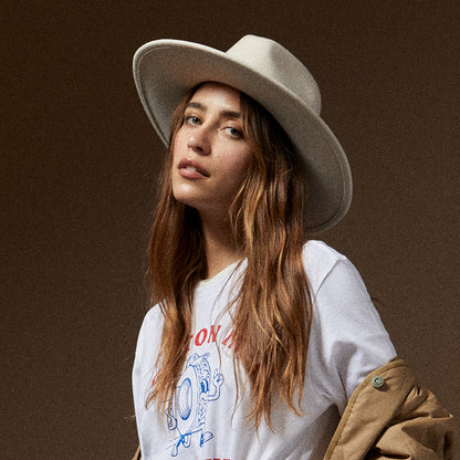 Chapeau Fedora en Laine Feutrée Harper crème BRIXTON