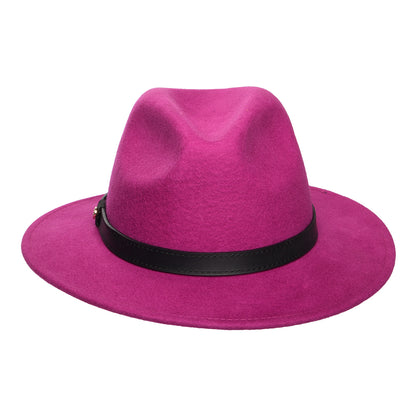 Chapeau Fedora en Laine Feutrée Hydrofuge Classic fuchsia FAILSWORTH