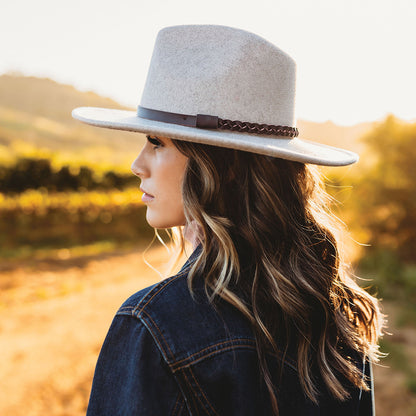 Chapeau Fedora Safari Provato Knit Jolene taupe SCALA