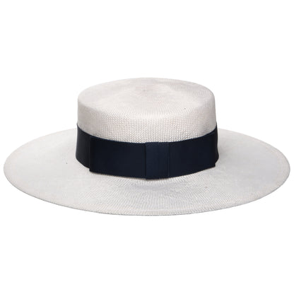 Chapeau Canotier Audrey blanc-bleu marine WHITELEY