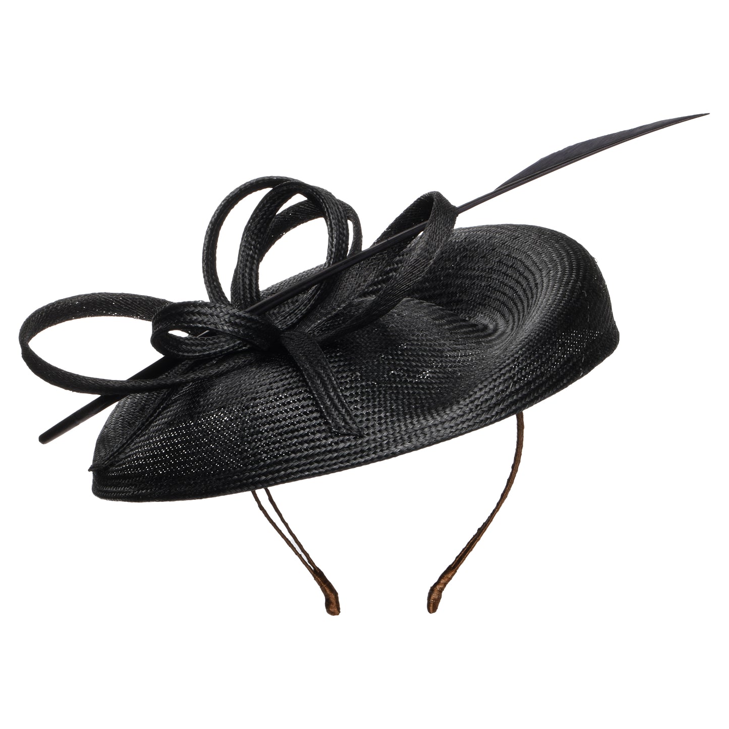 Chapeau Bibi Disque en Paille Bella noir WHITELEY