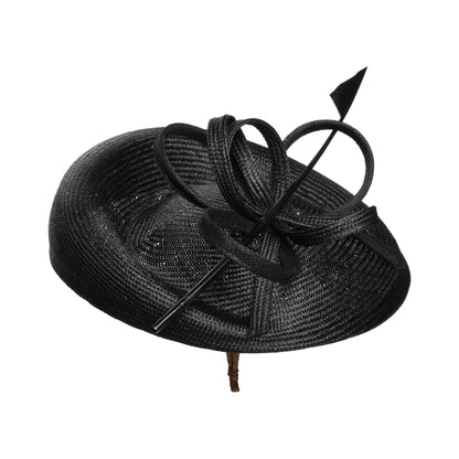 Chapeau Bibi Disque en Paille Bella noir WHITELEY