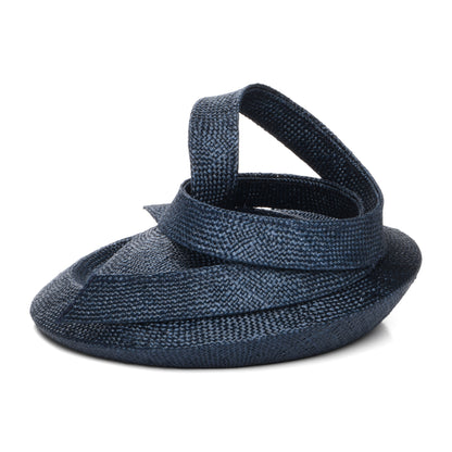 Chapeau Calot en Paille Charlotte bleu marine WHITELEY