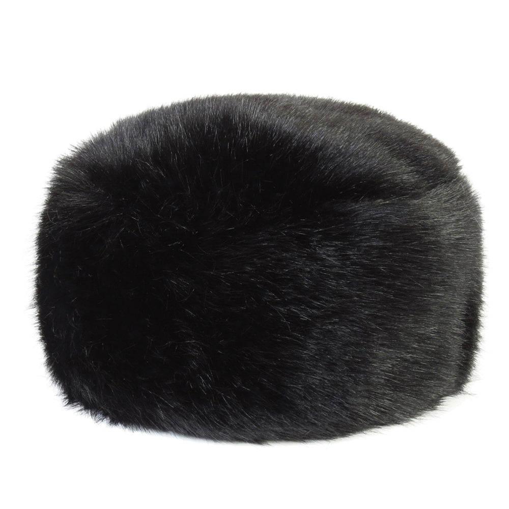 Chapeau Calot Femme Hiver en Fausse Fourrure noir HELEN MOORE