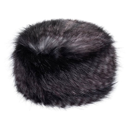 Chapeau Calot Femme Hiver en Fausse Fourrure noir caille HELEN MOORE